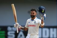 Virat Kohli after scoring a century at Port of Spain (Credits: icc-cricket.com)